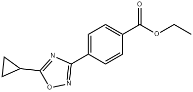 에틸4-(5-사이클로프로필-1,2,4-옥사디아졸-3-일)벤조에이트 구조식 이미지
