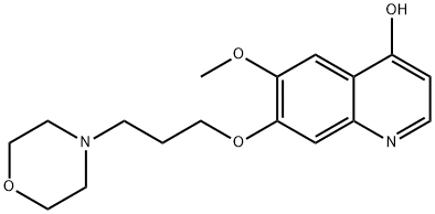 6-Methoxy-7-[3-(4-morpholinyl)propoxy]-4-quinolinol 구조식 이미지