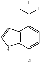 1H-인돌,7-클로로-4-(트리플루오로메틸)- 구조식 이미지
