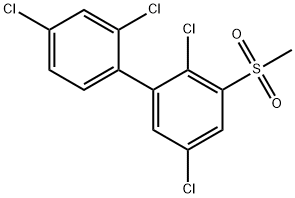 3-Methylsulfonyl-2,2',4',5-tetrachlorobiphenyl Structure