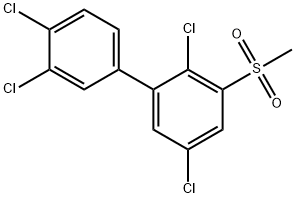 3-메틸설포닐-2,3',4',5-테트라클로로비페닐 구조식 이미지