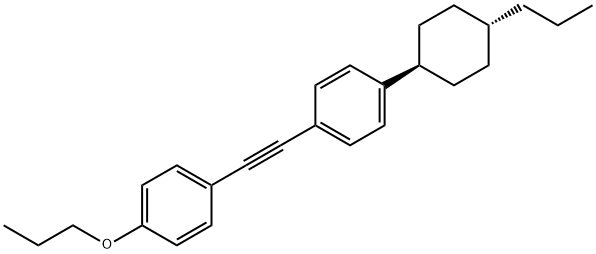 1-(4-trans-Propylcyclohexyl)-4-[4(4-propyloxyphenyl)ethinyl]-benzol 구조식 이미지