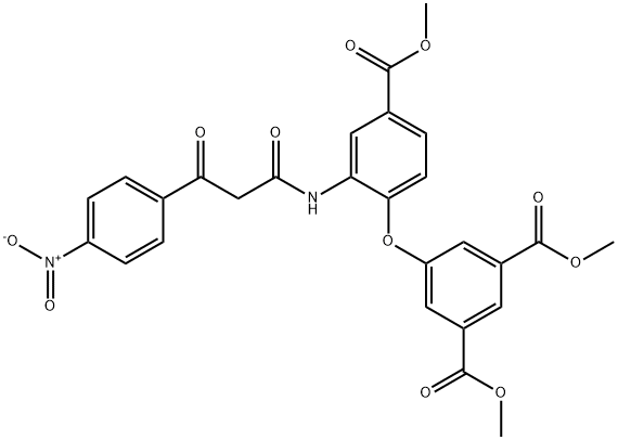 METHYL-3-[2-(4-NITROBENZOYL)ACETAMINO]-4-[3,5-DICARBOXYMETHYL)-PHENOXY]-BENZOATE Structure