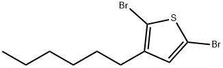 2,5-Dibromo-3-hexylthiophene 구조식 이미지