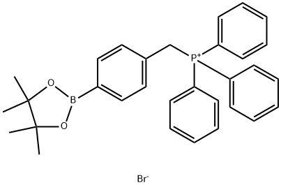 Bromotriphenyl(4-(4,4,5,5-tetramethyl-1,3,2-dioxaborolan-2-yl)benzyl)phosphorane 구조식 이미지