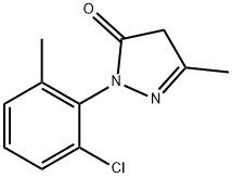 2-(2-chloro-6-methylphenyl)-2,4-dihydro-5-methyl-3H-pyrazol-3-one Structure