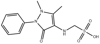 [(2,3-Dihydro-1,5-dimethyl-3-oxo-2-phenyl-1H-pyrazol-4-yl)amino]methanesulfonic acid 구조식 이미지
