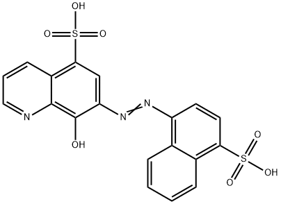 8-Hydroxy-7-((4-sulfo-1-naphthyl)azo)quinoline-5-sulfonic acid 구조식 이미지