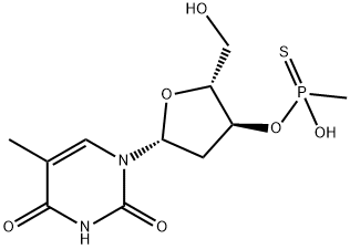 thymidine 3'-O-(methanephosphonothioate) Structure