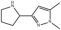 1,5-dimethyl-3-pyrrolidin-2-yl-1H-pyrazole 구조식 이미지