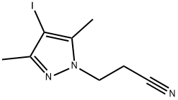 3-(4-iodo-3,5-dimethyl-1H-pyrazol-1-yl)propanenitrile Structure