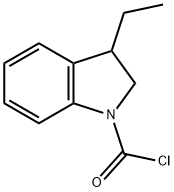1H-Indole-1-carbonyl chloride, 3-ethyl-2,3-dihydro- (9CI) Structure