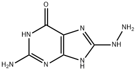 1H-Purine-6,8-dione,2-amino-7,9-dihydro-,8-hydrazone(9CI) 구조식 이미지