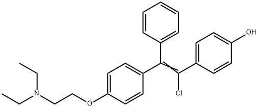 1-(phenyl)-1-(4-(2-(diethylamino)-ethoxy)phenyl)-2-(4-hydroxyphenyl)-2-chloroethane 구조식 이미지