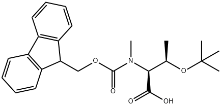 N-Fmoc-N-Methyl-O-tert-butyl-L-threonine 구조식 이미지