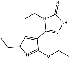 5-(3-Ethoxy-1-ethyl-1H-pyrazol-4-yl)-4-ethyl-4H-1,2,4-triazole-3-thiol Structure