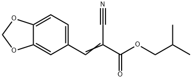ISOBUTYL ALPHA-CYANO-3,4-METHYLENEDIOXYCINNAMATE Structure