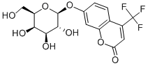 4-(TRIFLUOROMETHYL)UMBELLIFERYL-BETA-D-GALACTOPYRANOSIDE 구조식 이미지