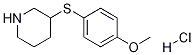 3-(4-METHOXYPHENYLSULFANYL)PIPERIDINE HCL Structure