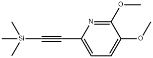 2,3-Dimethoxy-6-((trimethylsilyl)ethynyl)pyridine 구조식 이미지