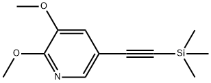 2,3-Dimethoxy-5-((trimethylsilyl)ethynyl)pyridine 구조식 이미지