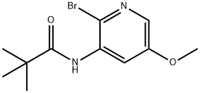 N-(2-Bromo-5-methoxypyridin-3-yl)pivalamide 구조식 이미지
