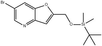 6-Bromo-2-((tert-butyldimethylsilyloxy)methyl)-furo[3,2-b]pyridine 구조식 이미지