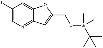 2-((tert-Butyldimethylsilyloxy)methyl)-6-iodofuro[3,2-b]pyridine 구조식 이미지