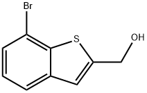7-Bromo-2-(hydroxymethyl)-1-benzothiophene, (7-Bromo-1-benzothiophen-2-yl)methanol 구조식 이미지