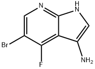 1H-Pyrrolo[2,3-b]pyridin-3-aMine, 5-broMo-4-fluoro- 구조식 이미지