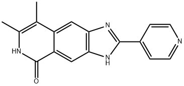 5H-Imidazo[4,5-g]isoquinolin-5-one,  1,6-dihydro-7,8-dimethyl-2-(4-pyridinyl)-  (9CI) 구조식 이미지