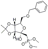 diMethyl ((3aR,4R,6R,6aR)-6-(benzyloxyMethyl)-4-hydroxy-2,2-diMethyltetrahydrofuro[3,4-d][1,3]dioxol-4-yl)Methylphosphonate Structure