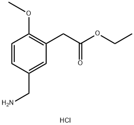 (5-아미노메틸-2-메톡시-페닐)-아세트산에틸에스테르HCl 구조식 이미지