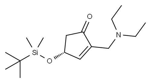 4-TERT-BUTYLDIMETHYLSILYLOXY-2-DIETHYLAMINOMETHYL-2-CYCLOPENTENE-1-ONE Structure