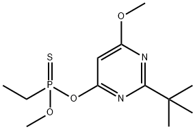메틸[2-(1,1-디메틸에틸)-6-메톡시피리미딘-4-일]에틸포스포노티오에이트 구조식 이미지