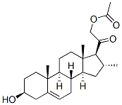 3beta,21-dihydroxy-16alpha-methylpregn-5-en-20-one 21-acetate 구조식 이미지