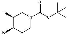 tert-butyl (3S,4R)-3-fluoro-4-hydroxypiperidine-1-carboxylate 구조식 이미지