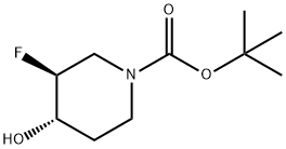 tert-butyl (3S,4S)-3-fluoro-4-hydroxypiperidine-1-carboxylate 구조식 이미지