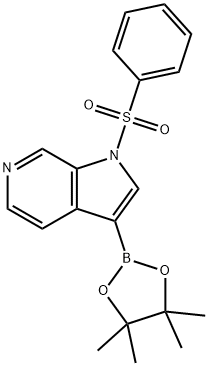 1-(Phenylsulfonyl)-3-(4,4,5,5-tetraMethyl-1,3,2-dioxaborolan-2-yl)-1H-pyrrolo[2,3-c]pyridine 구조식 이미지