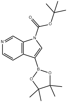 tert-butyl 3-(tetramethyl-1,3,2-dioxaborolan-2-yl)-1H-pyrrolo[2,3-c]pyridine-1-carboxylate 구조식 이미지