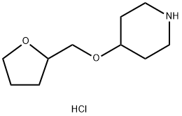 4-(TETRAHYDRO-2-FURANYLMETHOXY)PIPERIDINEHYDROCHLORIDE 구조식 이미지