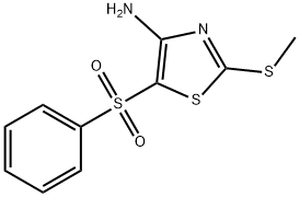 4-AMINO-2-METHYLTHIO-5-(PHENYLSULFONYL)THIAZOLE Structure