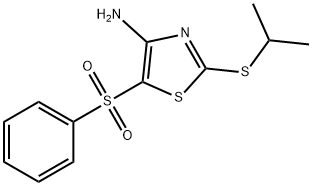 4-AMINO-2-ISOPROPYLTHIO-5-(PHENYLSULFONYL)THIAZOLE Structure