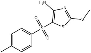 4-AMINO-2-METHYLTHIO-5-TOSYLTHIAZOLE Structure