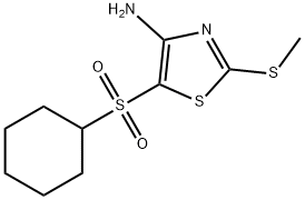 4-아미노-5-(시클로헥실술포닐)-2-메틸티오티아졸 구조식 이미지