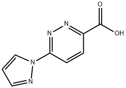 6-Pyrazol-1-yl-pyridazine-3-carboxylic acid Structure