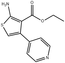에틸2-아미노-4-(4-피리디닐)-3-티오펜카르복실레이트 구조식 이미지
