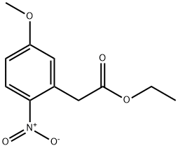 Benzeneacetic acid, 5-Methoxy-2-nitro-, ethyl ester Structure