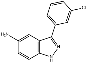 3-(3-클로로페닐)-1H-인다졸-5-아민 구조식 이미지