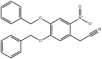 2-니트로-4,5-비스(벤질옥시)페닐아세토니트릴 구조식 이미지